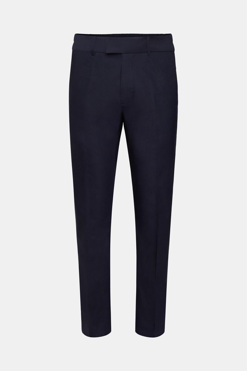 Slim fit trousers with elasticated waistband