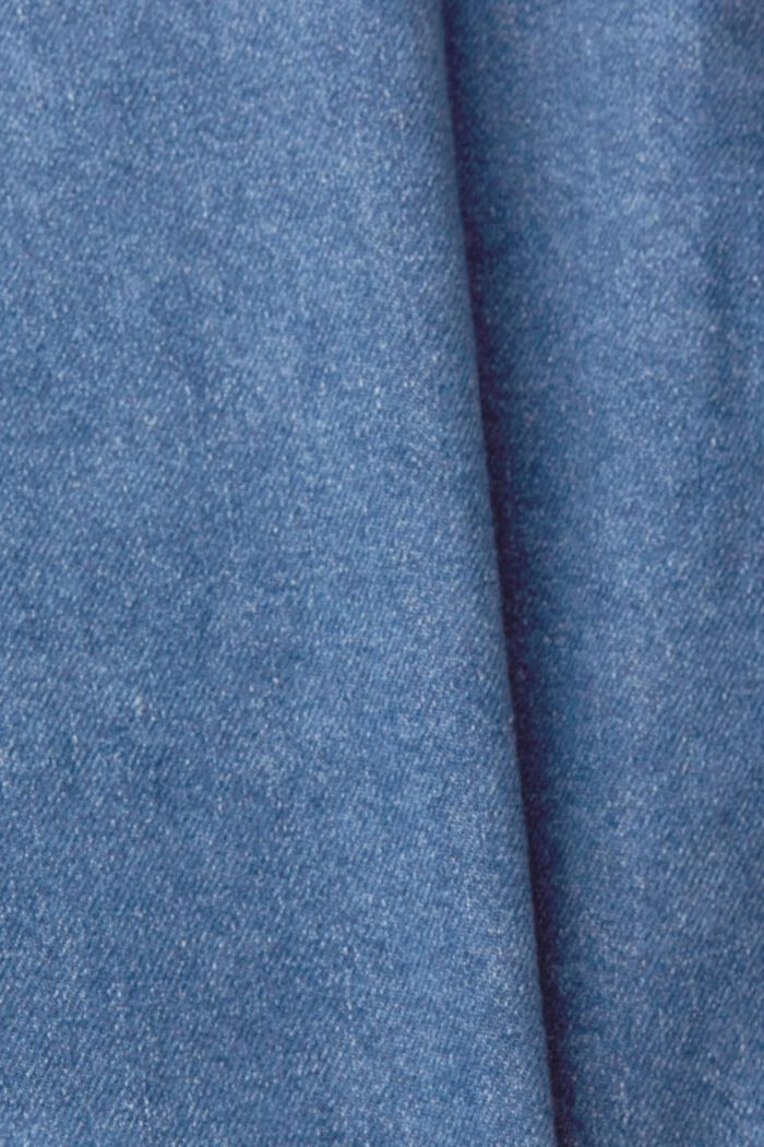 Faux Fur Denim Jacket, BLUE LIGHT WASHED, detail image number 1