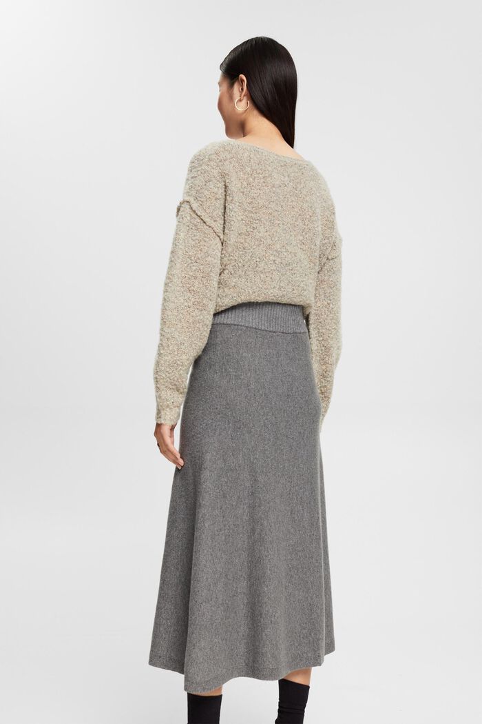 Wool blend skirt, MEDIUM GREY, detail image number 5