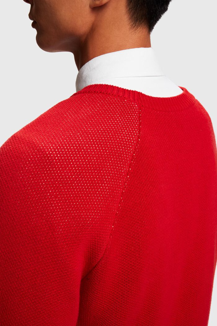 Unisex knitted jumper, RED, detail image number 4