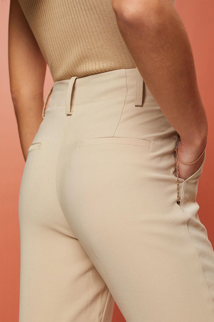 Cropped trousers, LENZING™ ECOVERO™, SAND, detail image number 4