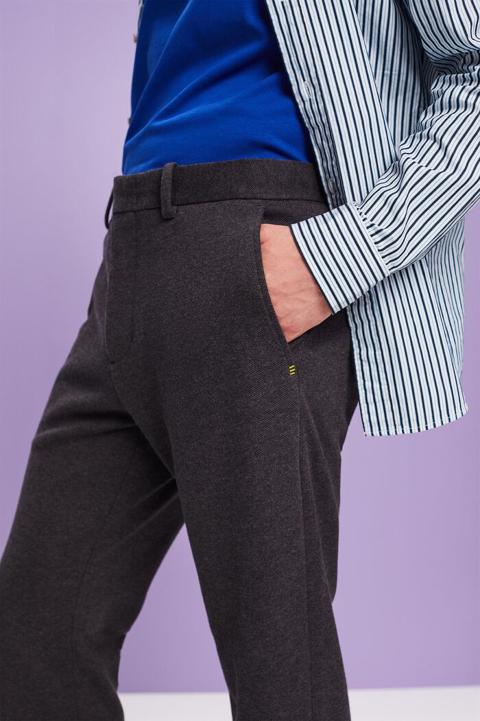 Knit Slim Pants, DARK GREY, detail image number 2