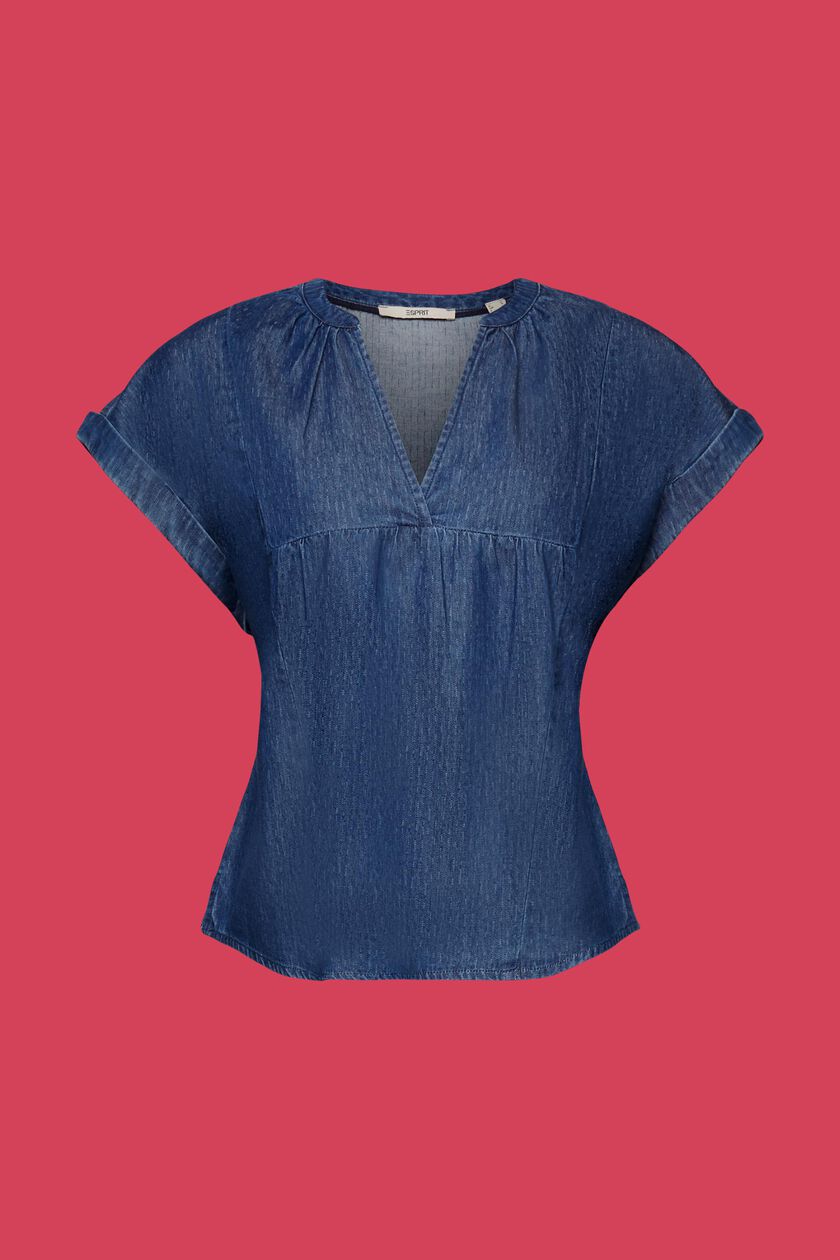 Lightweight denim blouse, 100% cotton