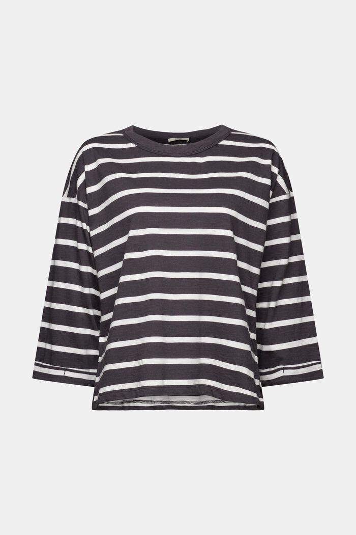 Striped jersey longsleeve, 100% cotton, ANTHRACITE 3, detail image number 5
