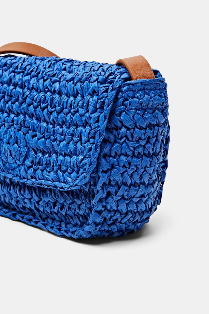 Crochet Flap Shoulder Bag, BRIGHT BLUE, detail image number 1