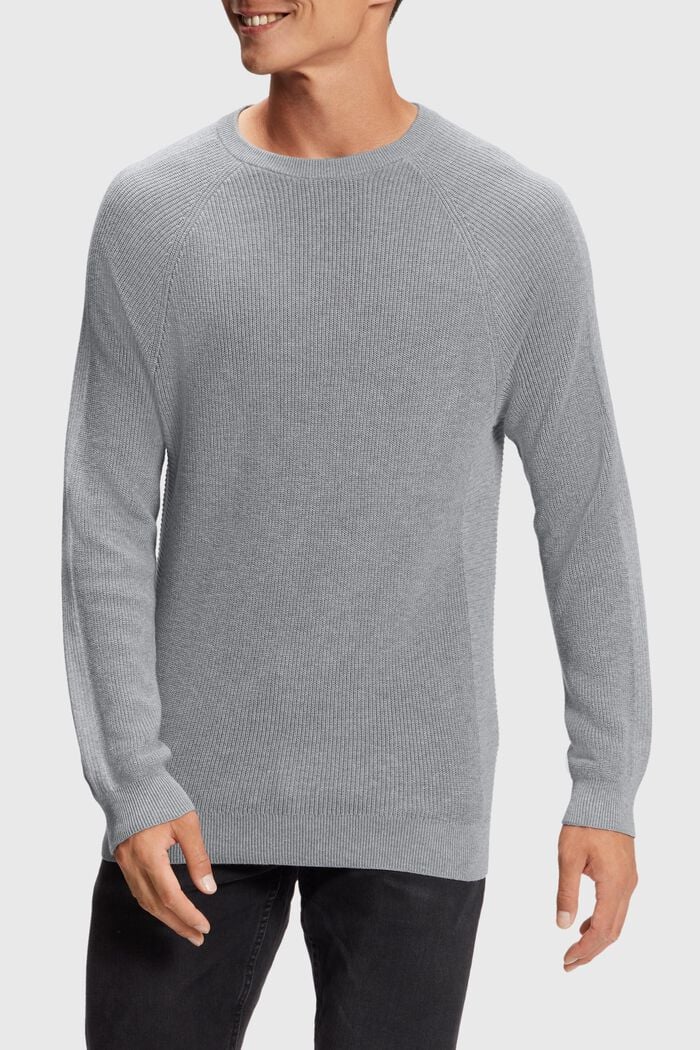 Round neck sweatshirt, MEDIUM GREY 5, detail image number 0