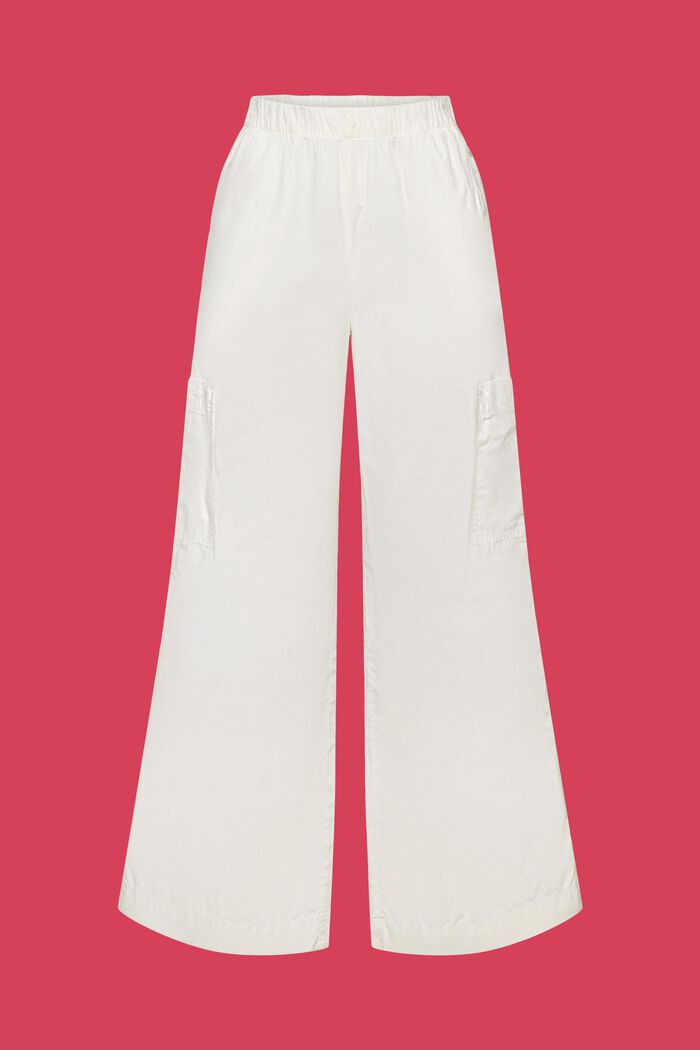 Pull-on cargo trousers, 100% cotton, OFF WHITE, detail image number 6