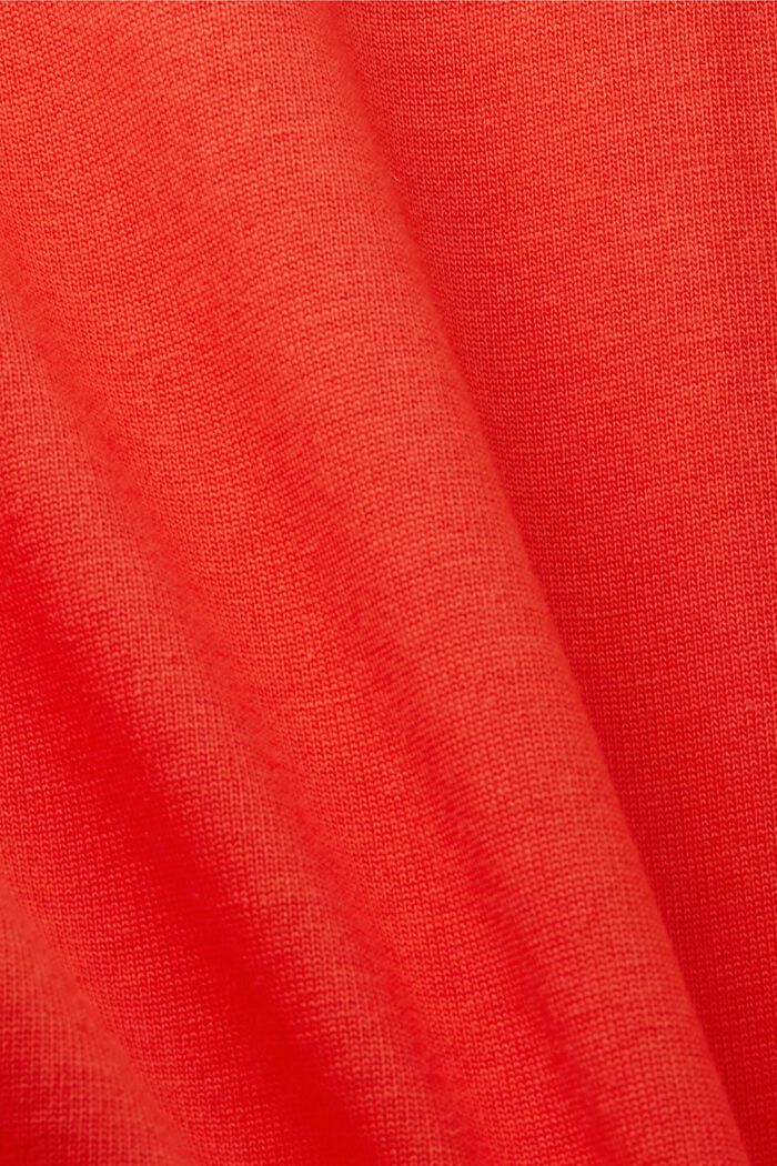 Organic cotton T-shirt with geometric print, ORANGE RED, detail image number 5