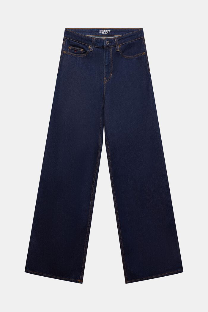 Premium retro wide leg trousers, BLUE RINSE, detail image number 7