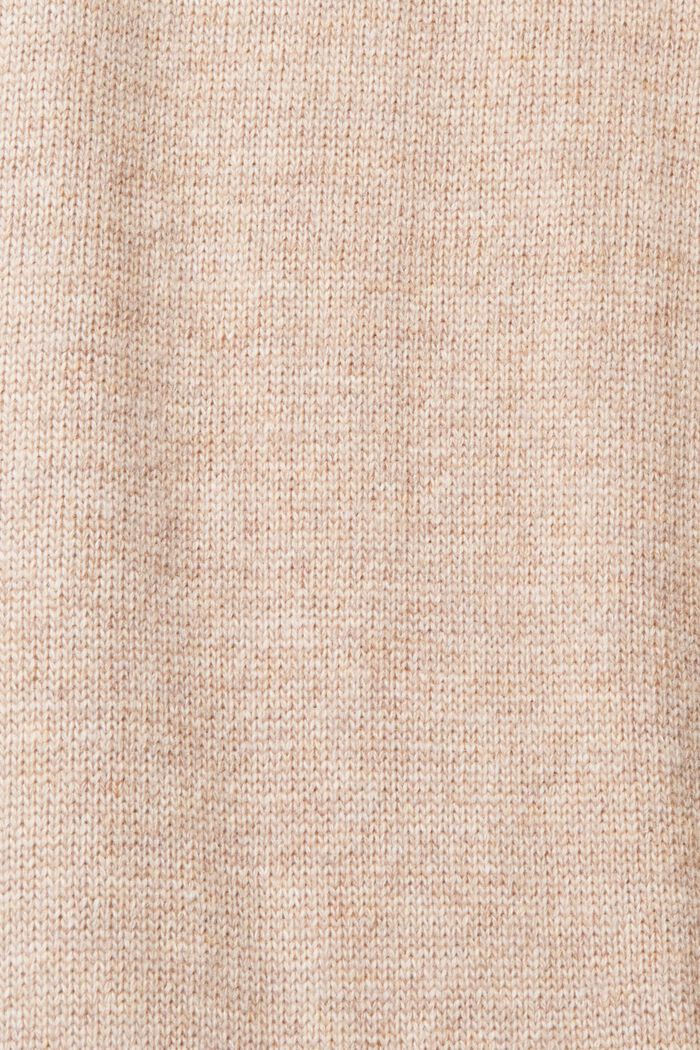 High-rise wool blend knit trousers, LIGHT TAUPE, detail image number 1