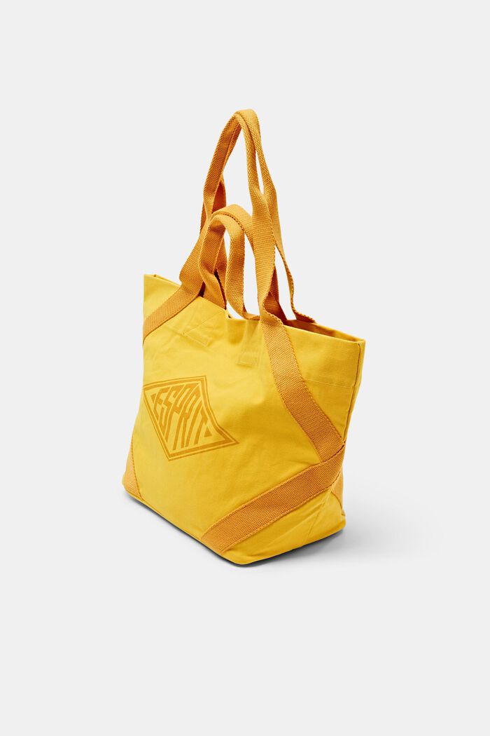 Logo Cotton Canvas Tote, SUNFLOWER YELLOW, detail image number 2