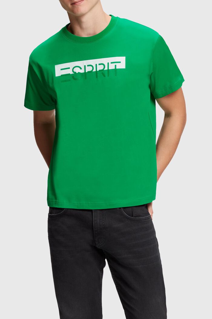 Logo Appliqué T-Shirt, GREEN, detail image number 0
