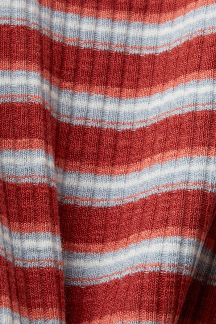 Striped Ribbed Tank Top, TERRACOTTA, detail image number 5