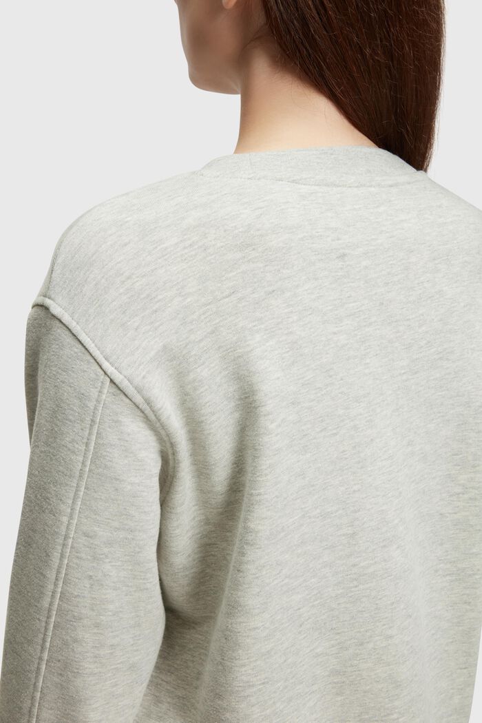 Sweatshirt with lettering embroidery, LIGHT GREY, detail image number 1