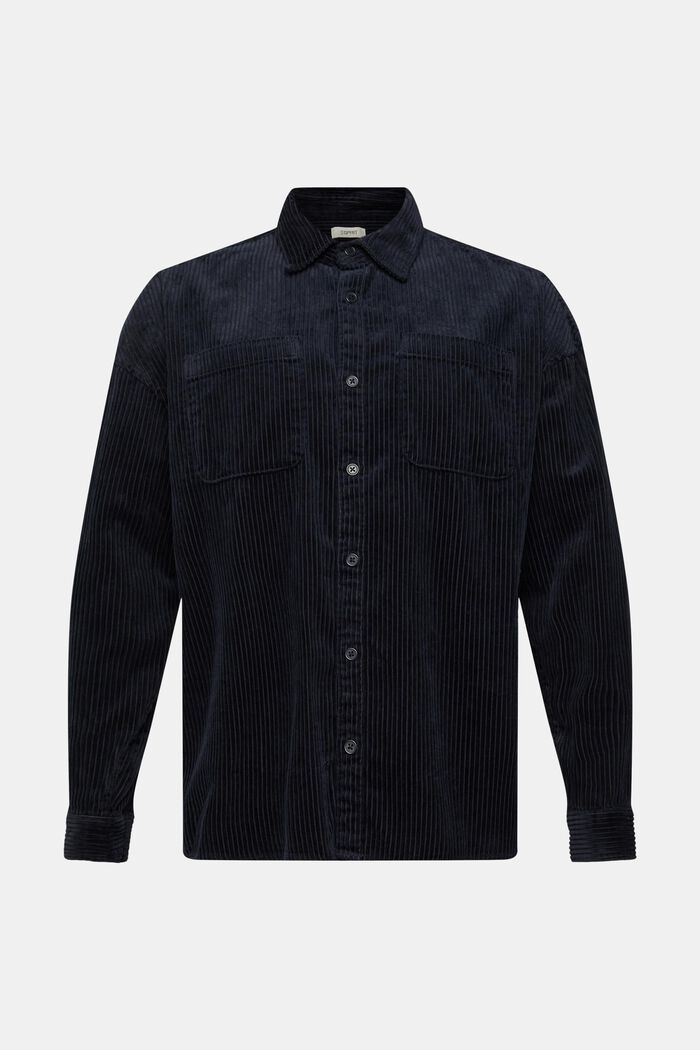 Oversized corduroy shirt, BLACK, detail image number 6