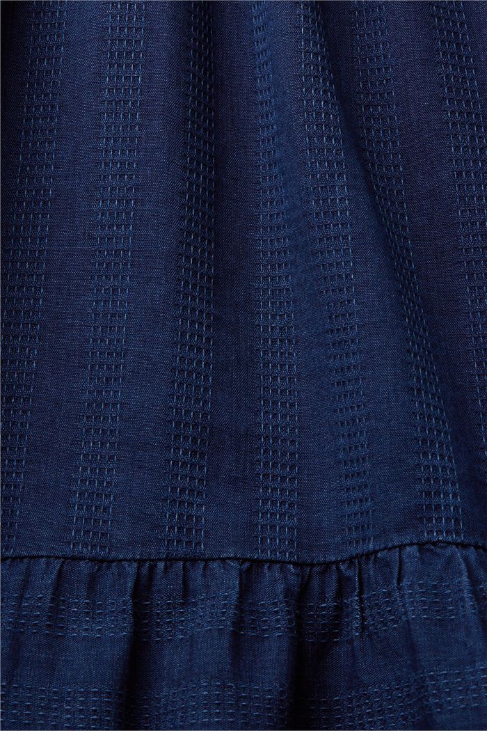 Tiered Cotton Midi Dress, NAVY, detail image number 5