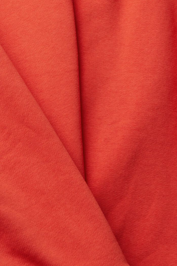 Sweatshirt with a colourful embroidered logo, ORANGE RED, detail image number 7