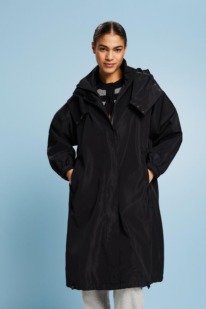 Detachable Hooded Jacket, BLACK, detail image number 0