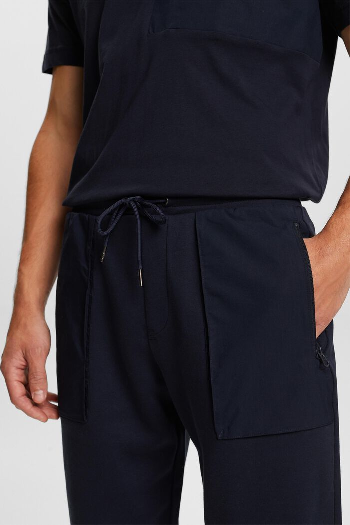 Fashion joggers in mixed material, NAVY, detail image number 2