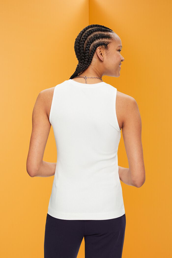 Ribbed tank top, OFF WHITE, detail image number 3