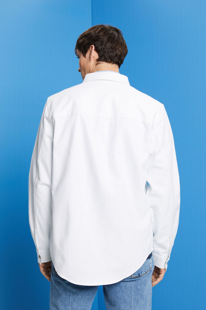 Twill overshirt, 100% cotton, WHITE, detail image number 3