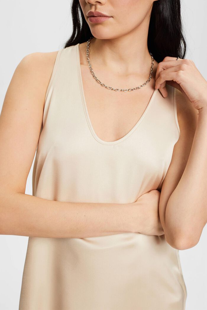 Sleeveless top, LENZING™ ECOVERO™, DUSTY NUDE, detail image number 4
