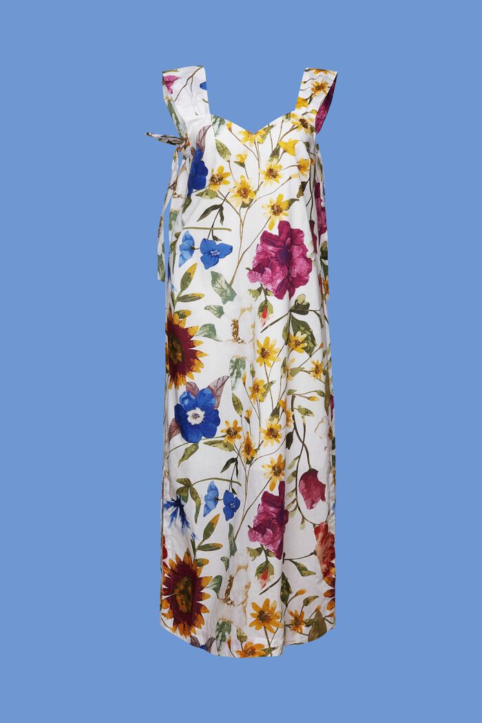 Patterned midi dress, WHITE, detail image number 6