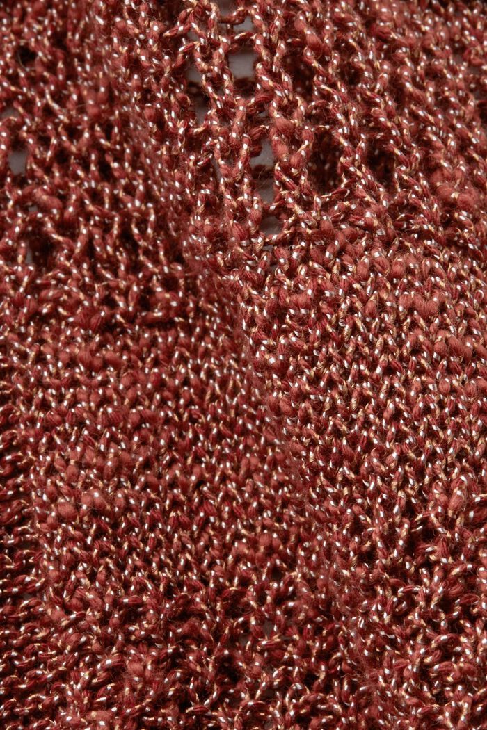 Mouline sleeveless jumper, cotton blend, TERRACOTTA, detail image number 4