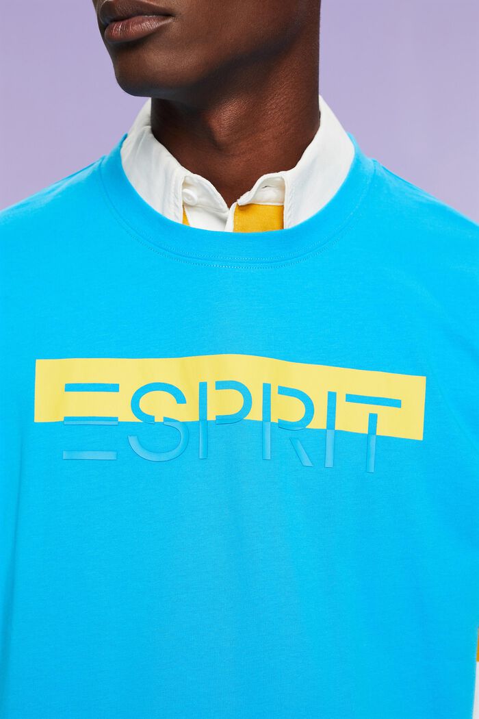 Logo Appliqué T-Shirt, TURQUOISE, detail image number 3