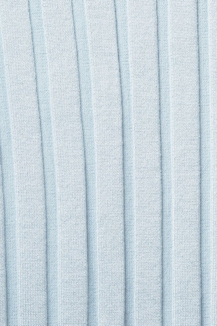 Ribbed-Knit Sweater, LIGHT BLUE, detail image number 6