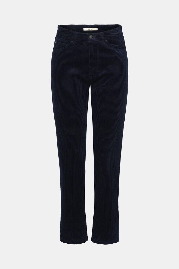 Mom fit cord trousers, NAVY, detail image number 6