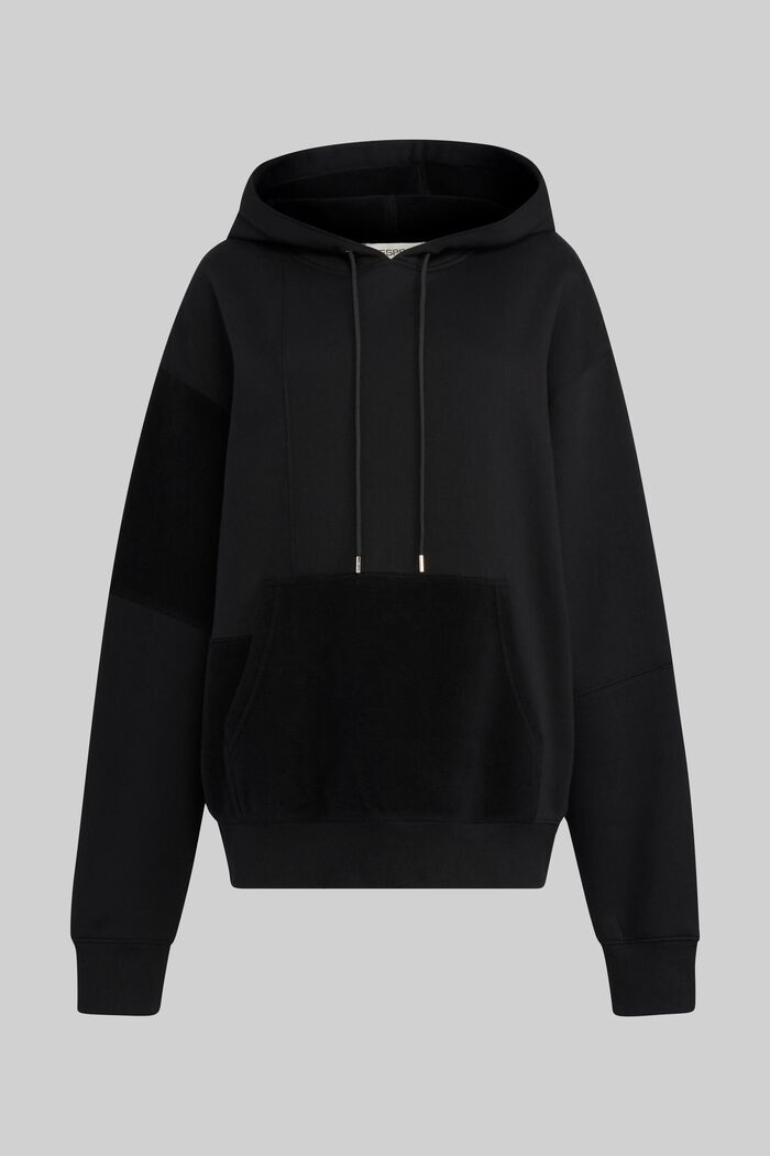 Unisex sweatshirt in a patchwork look, BLACK, detail image number 2