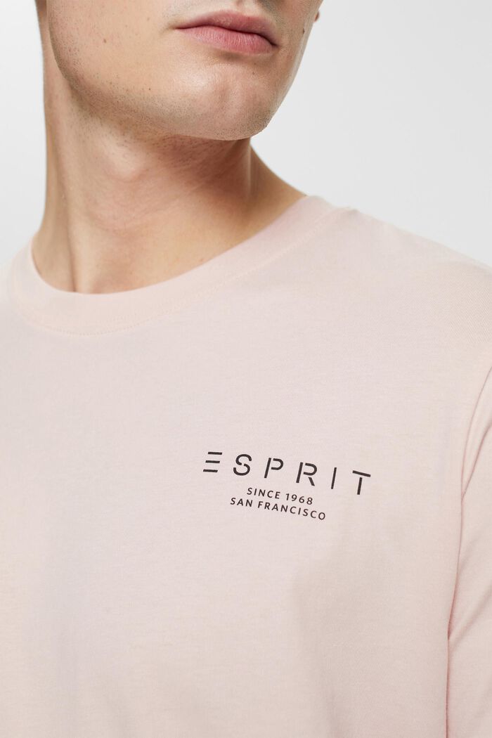 Jersey T-shirt with a logo print, PASTEL PINK, detail image number 0