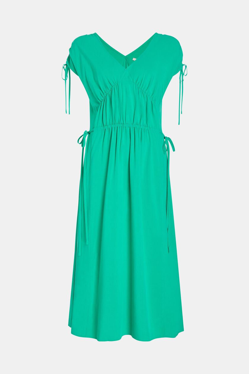 Rayon silk v-neck dress