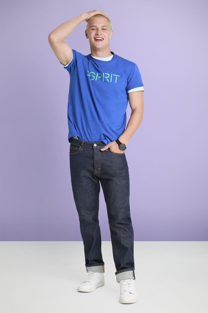Unisex Logo Cotton T-Shirt, BRIGHT BLUE, detail image number 4
