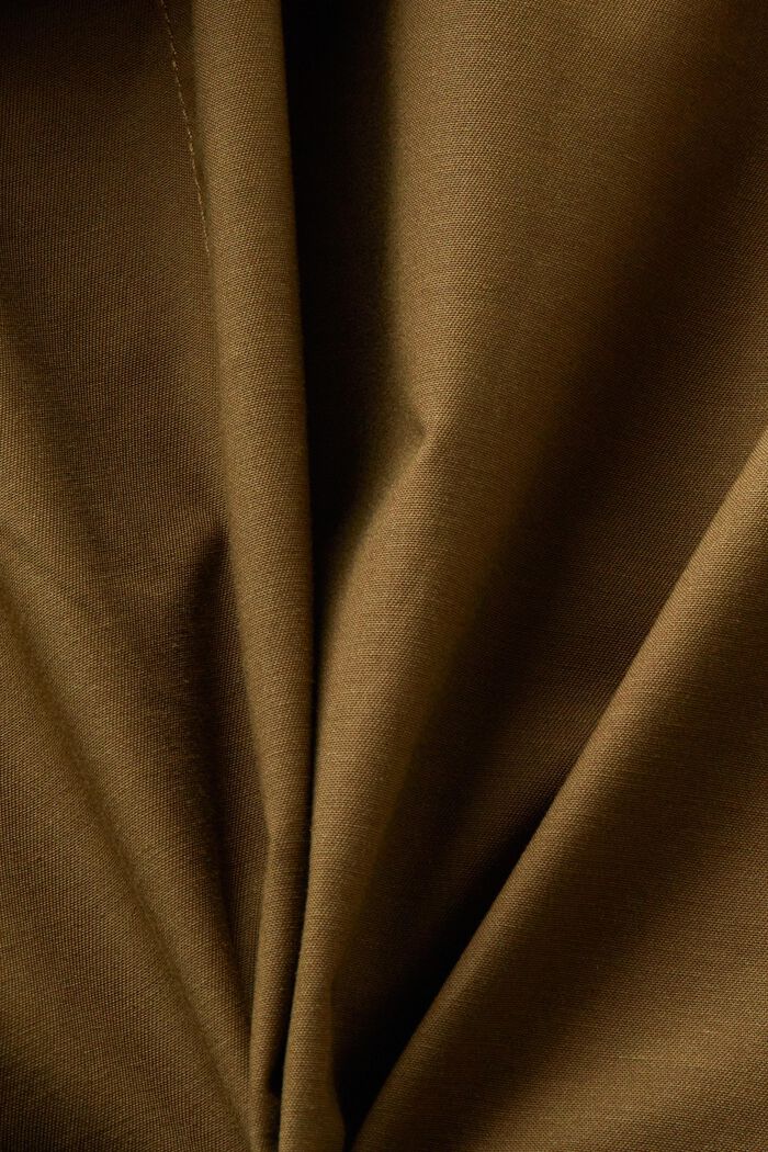 Belted Double-Breasted Trench Coat, KHAKI GREEN, detail image number 5