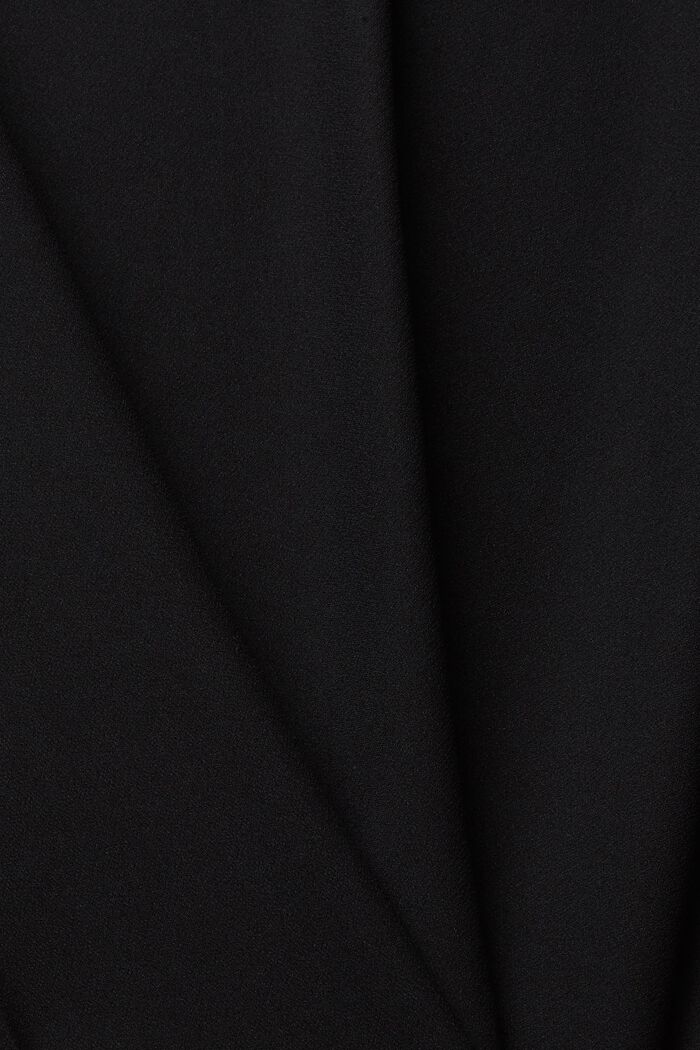 Stretch blouse with open edges, BLACK, detail image number 6