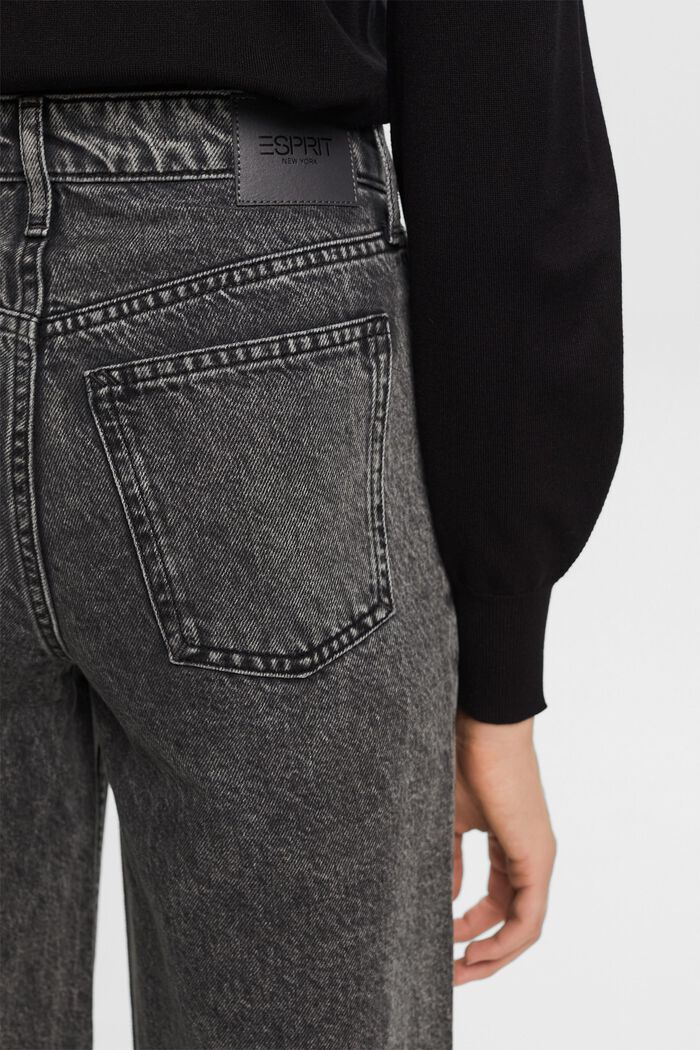 High-Rise Retro Wide-Leg Jeans, GREY DARK WASHED, detail image number 4