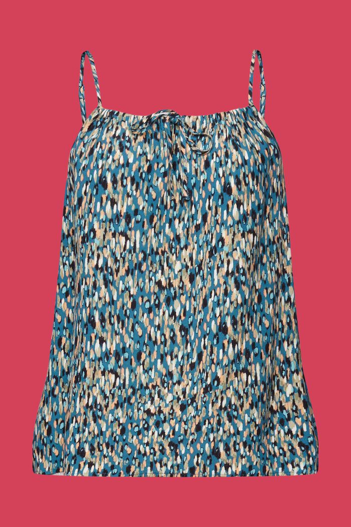 Strappy top with all-over print, TURQUOISE, detail image number 5