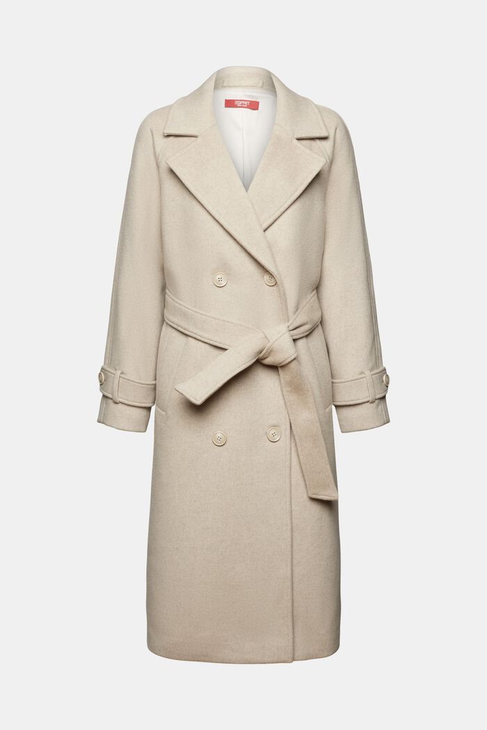 Wool-Blend Trench Coat, ICE, detail image number 7