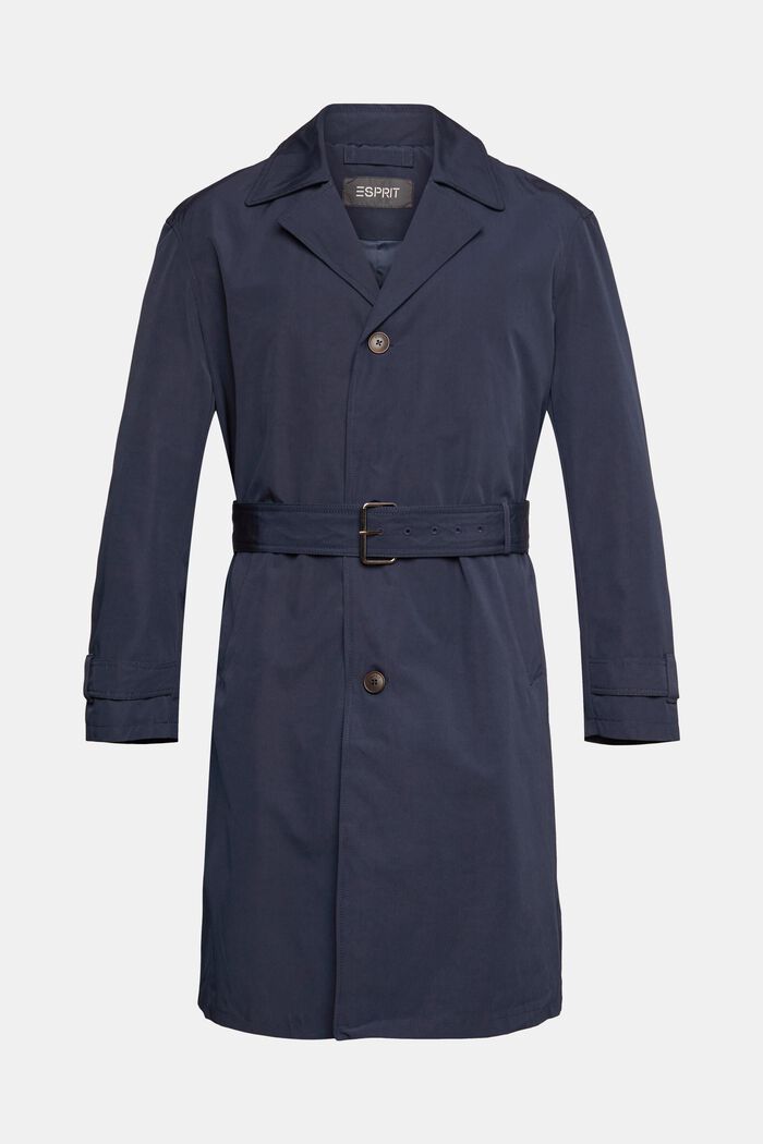 Trench coat with belt, NAVY, detail image number 2