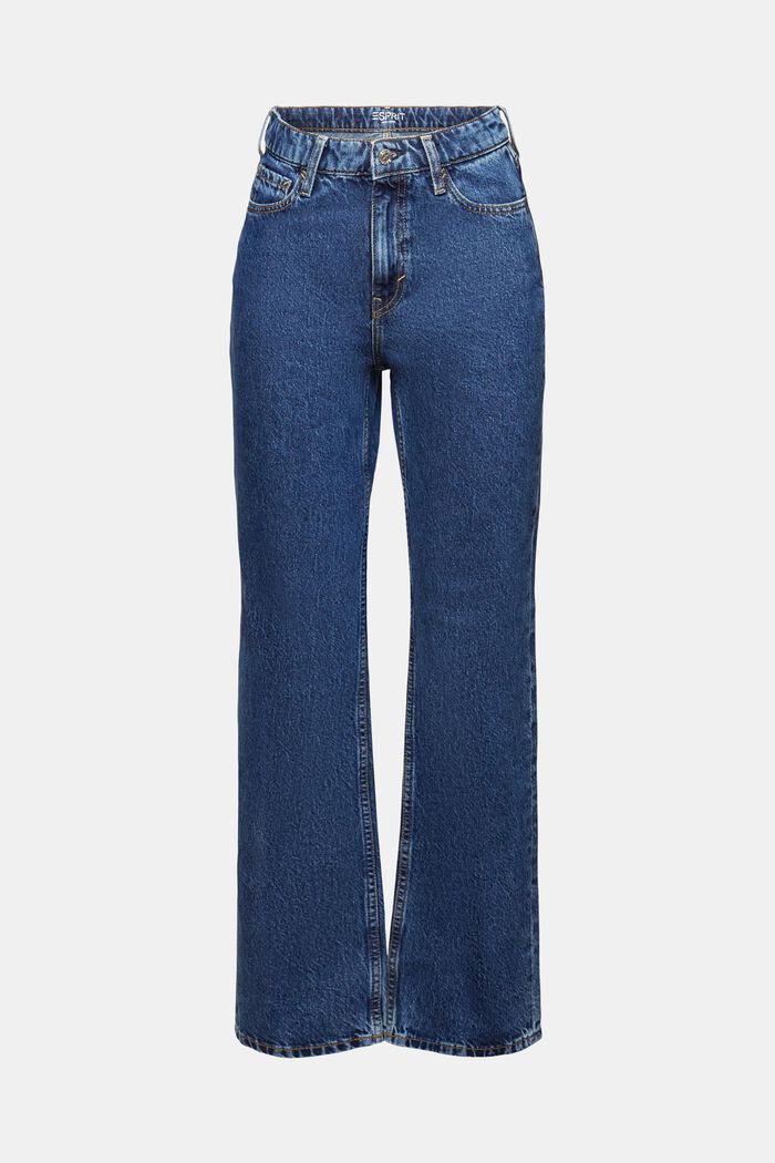 Retro High-Rise Straight Jeans, BLUE MEDIUM WASHED, detail image number 6