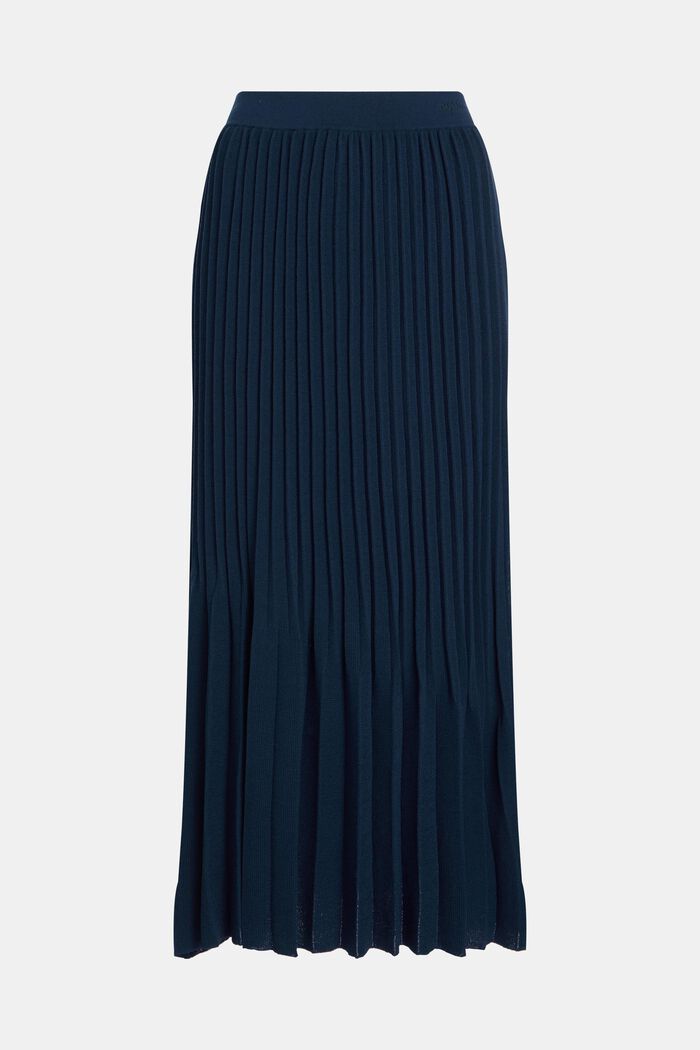 Pleated midi skirt, NAVY, detail image number 5
